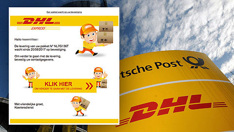 Misleidende mail 'DHL' over pakket 