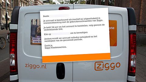 Ziggo-klanten opgelet: Jouw account is zogenaamd inactief