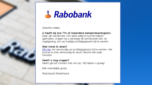 Voorbeeld van valse e-mail