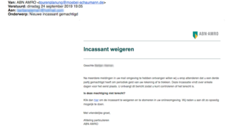Er is een overtuigende valse mail van 'ABN AMRO' in omloop