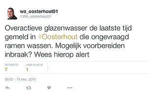 Politie waarschuwt voor 'ijverige' glazenwasser