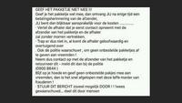 Waarschuwing over 'pakketjesoplichting'