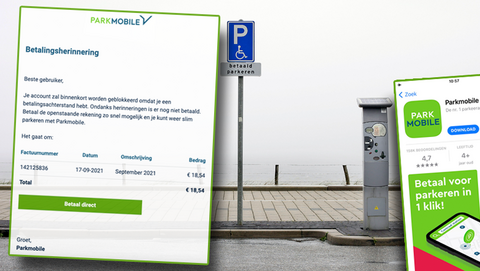 Nieuwe oplichtingstruc: phishingmails namens parkeer-app 'Parkmobile' over betalingsachterstanden