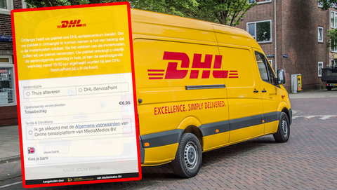 Oplichters sturen sms'jes namens DHL: 'Uw pakket ligt in ons DHL-sorteercentrum'