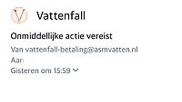 Valse mail Vattenfall afzender 1/2