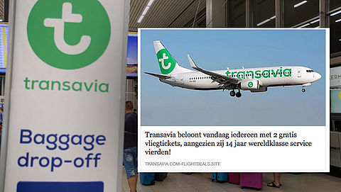 Let goed op! Naam Transavia misbruikt in Facebook-winactie
