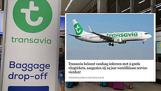 Let goed op! Naam Transavia misbruikt in Facebook-winactie