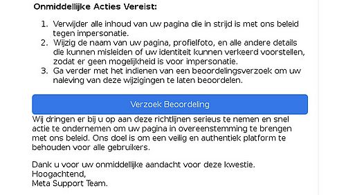 Valse mail Meta 2/2 Bron Fraudehelpdesk