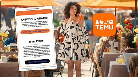 Frauduleuze mail namens verkoopplatform Temu: ‘Koop een Temu-pallet voor uw waardevolle inbreng’