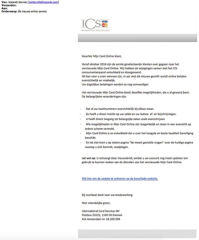 Valse E-mail 'ICS' Over Vernieuwde Online-omgeving - Opgelicht?! - AVROTROS