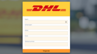 Valse website van 'DHL' - close-up deelvenster I