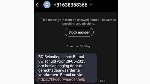 Frauduleuze berichten namens de Belastingdienst 1/3