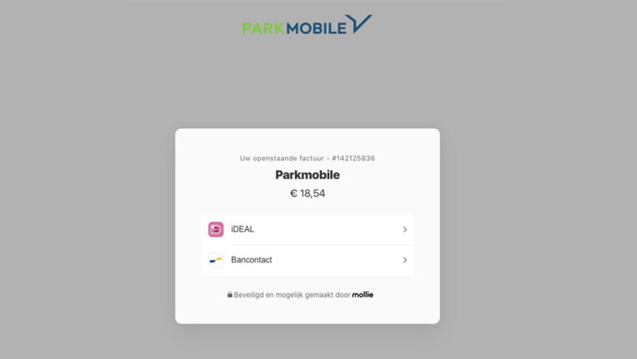 Betalen bij 'Parkmobile': kies voor iDEAL of Bancontact