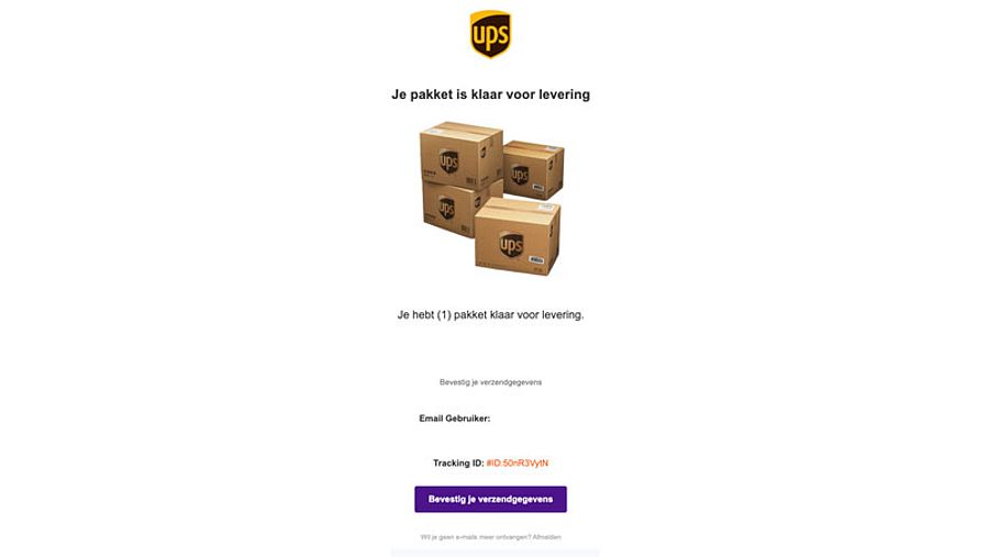 Valse mail namens UPS 1/2