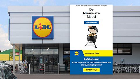 Valse winactie uit naam van Lidl in omloop voor een Grillmeister BBQ