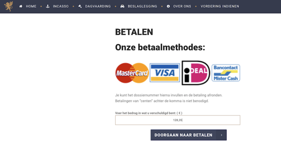 Betalen bij Doornsma Gerechtsdeurwaarders