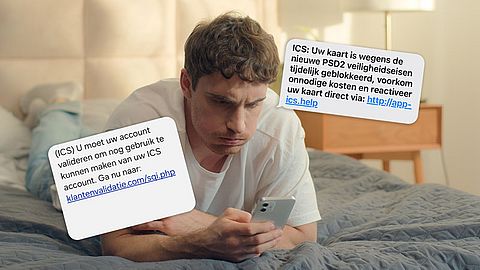 Let op voor deze valse sms’jes namens creditcarduitgever ICS