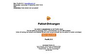 Mail van 'PostNL': je pakket ligt op het depot