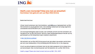 Pas op! E-mail 'controle Mijn ING Online' is nep