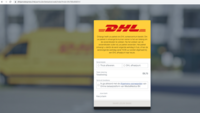 Valse website van 'DHL' - deelvenster II