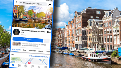 Oplichting met nep-huurwoningen op de Facebookpagina 'Huurwoningen Amsterdam - Like ons'