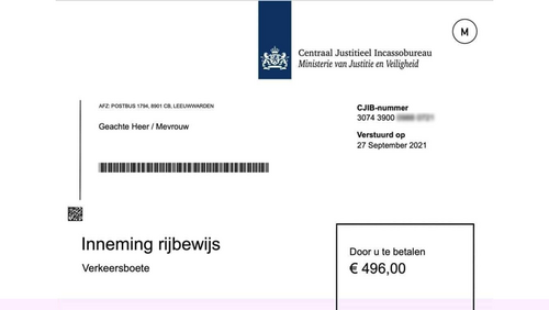 Valse brief uit naam van het CJIB