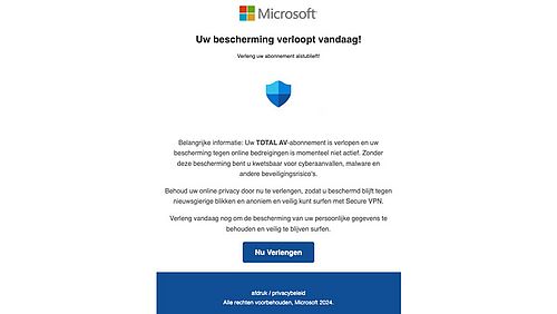 Valse mail namens Microsoft 1/2