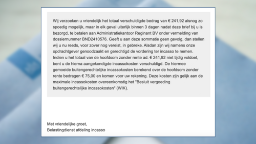 Valse mail uit naam van de Belastingdienst