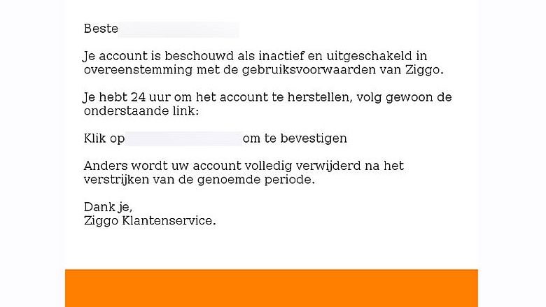 Ziggo phishingbericht | Bron: Fraudehelpdesk