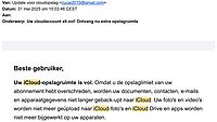 Phishingmail iCloud-opslag 1/2
