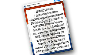 Let op: nepcollectes 'Rode Kruis' voor coronavirus