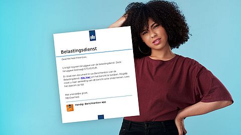 Nepmail namens Belastingdienst over teruggave van 673,45 euro