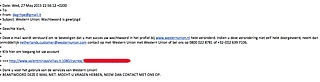 Valse mail van Western Union in omloop
