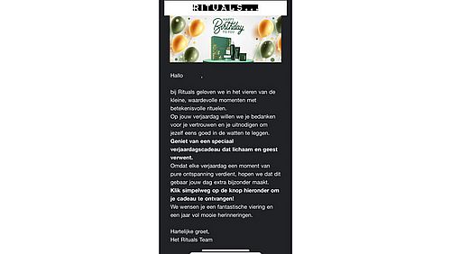 Valse mail namens Rituals 2/3