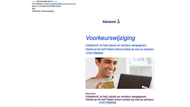 Phishingbericht Rabobank