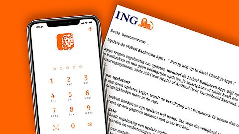 Trap niet in deze nepmail van ING: ‘Update de Mobiel Bankieren App’