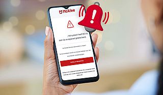 McAfee-mail over 66 virussen op jouw apparaat is frauduleus