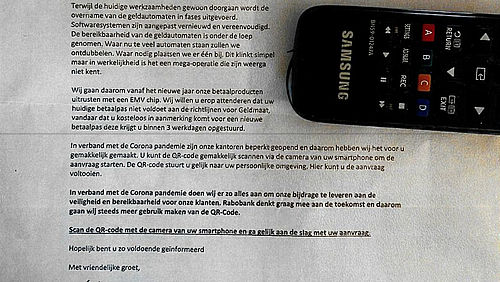 Phishingbrief onderste helft. Bron: Politie.nl