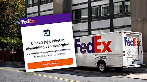 Phishingmail namens FedEx over belangrijke update over je pakket