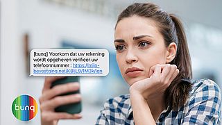 Valse sms van bunq over verificatie telefoonnummer
