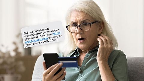 Valse sms namens ICS over ‘betaalkaart geblokkeerd’