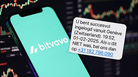Bitvavo-sms ‘U bent succesvol ingelogd vanuit Genève (Zwitserland)’ is phishing