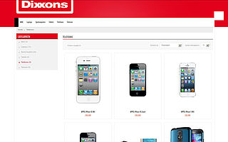 'Dixxons.com weer online'