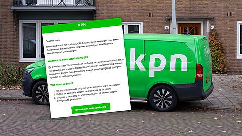 KPN-phishingmail in omloop: ‘Nieuw online betaalsysteem Wero vervangt iDEAL, bevestig nu je incassorekening’