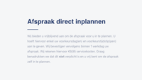 Screenshot van Afspraakloket.nl