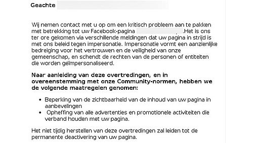 Valse mail Meta 1/2 Bron Fraudehelpdesk