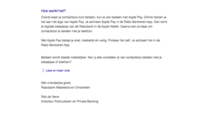 Valse e-mail 'Rabobank' over inschakelen Apple Pay