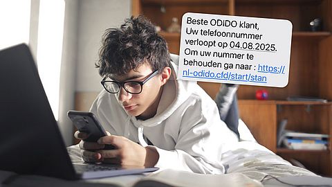 Trap niet in deze sms namens Odido: ‘Uw telefoonnummer verloopt op 04-08-2025’