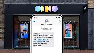 Frauduleuze Odido-sms over jouw zogenaamd verouderde simkaart