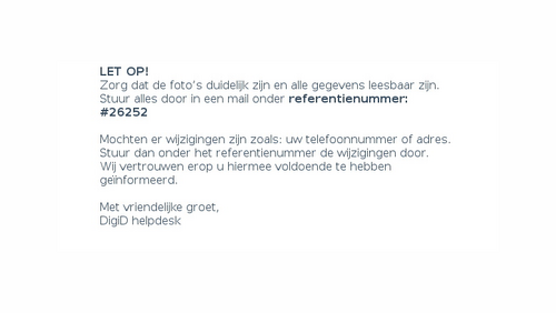 Identiteitsfraude namens DigiD, dit is de valse e-mail